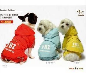 Elegant dog pet raincoat