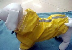 Attractive pet raincoat yellow custom make airedale raincoat