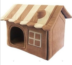 Soft and warm plaid pattern, portable pet house