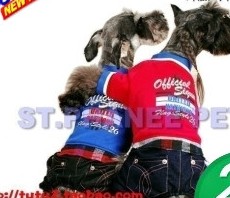 Pet clothes dog clothes seven color T-shirt jeans sunlight (powder) spring summer clothing