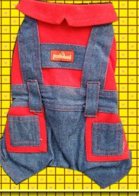 Suspenders jeans dog dog clothes pet thing clothing