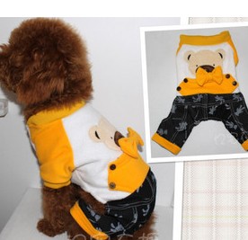 Suspenders jeans dog dog clothes pet thing clothing