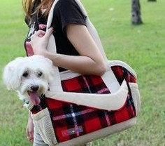 Gray crocodile pattern with three pet bag