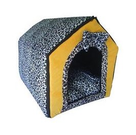 Brown velvet pet house