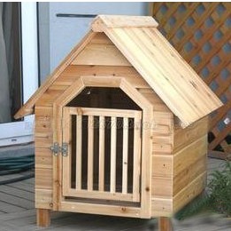 Wood dog house