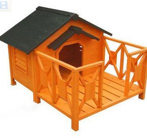 Wood dog house