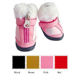 Pet breathable PU leather pink shoes