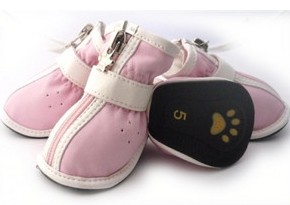 PU zipper shoes dog shoes