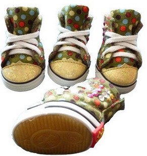 Summer Pet shoes with color green