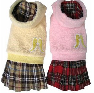 Small dog clothes, winter hooded cotton jacket