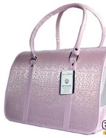 Luxury pet pink LV bag