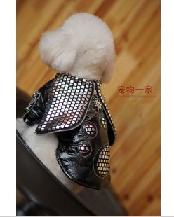 Luxury pet clothing white fur coat M001