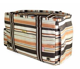 Striped canvas bag pets