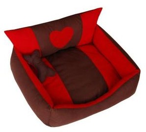 Colorful canvas pet bed