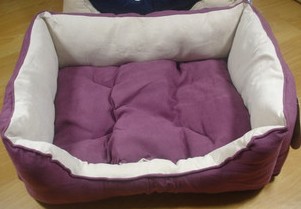 Colorful canvas pet bed