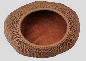 Ingot-shaped willow wicker pet bed pet nest