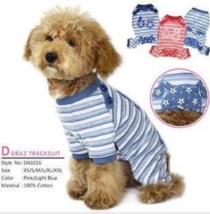 Handsome striped romper, pet costumes