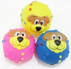 Non-toxic rubber pet toy hedgehog bell ball bite