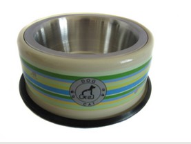 Double bowl pet water dishes