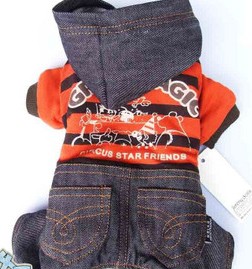 Pet dogs jeans, pants, jeans classic half