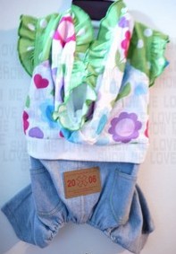 Jimmy doll plaid shirt strap jeans