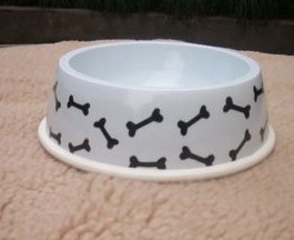 Non-toxic plastic dog bowl