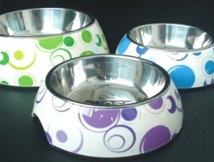 Stainless steel utensils pots dog