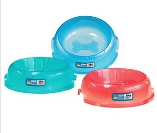 Double non-slip plastic pet bowl