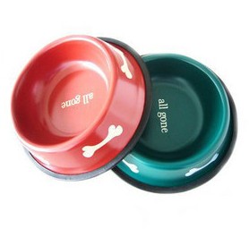 Plastic anti-skid pet bowl