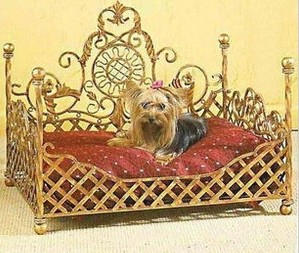 Wrought iron pet bed