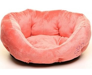 Plush pink dog bed cat bed pet bed pet kennel lovely nest