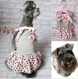 Cute pink denim skirt, dog dress