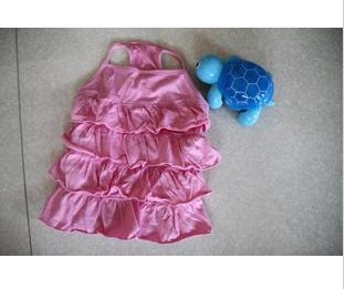 Cute pink denim skirt, dog dress