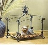 European style wrought iron dog bed