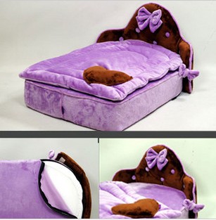 Flocking fabric pet bed