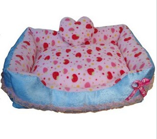 Flocking fabric pet bed