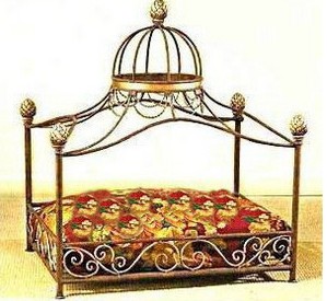 European style wrought iron dog bed