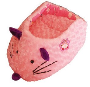 Pink lace warm and cozy pet bed