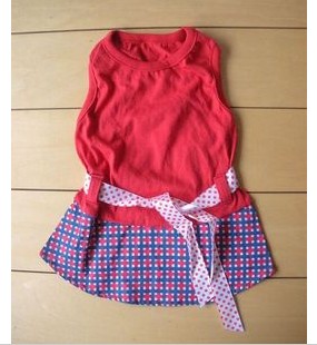 Cute red plaid bow dress