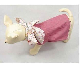 Two Colors Dog Dress-pink