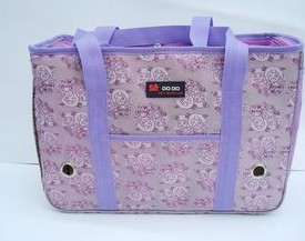 Jacquard Oxford blossoming purple face carrying out dual-use Â Dog Carriers