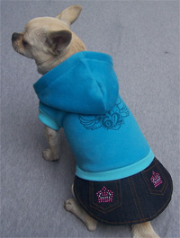 Warm Denim Dog Coat